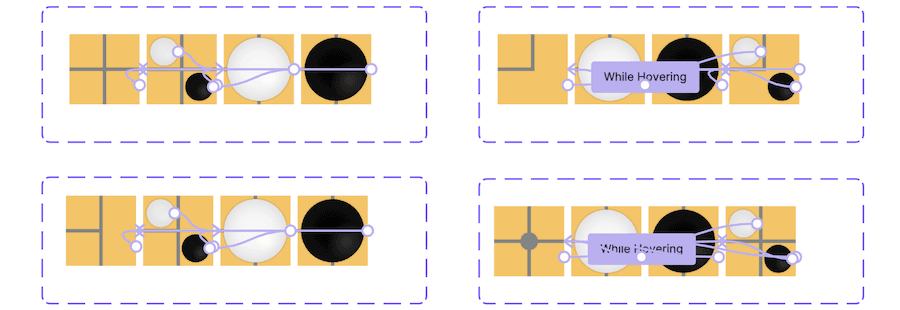 A screenshot of a Figma file showing four Components.